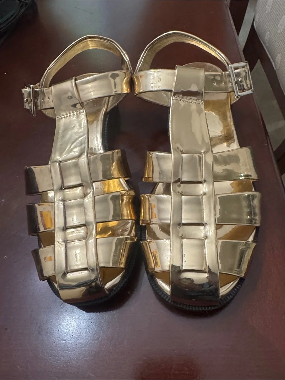 INC International Concepts Gold Strappy Gladiator Sandals
